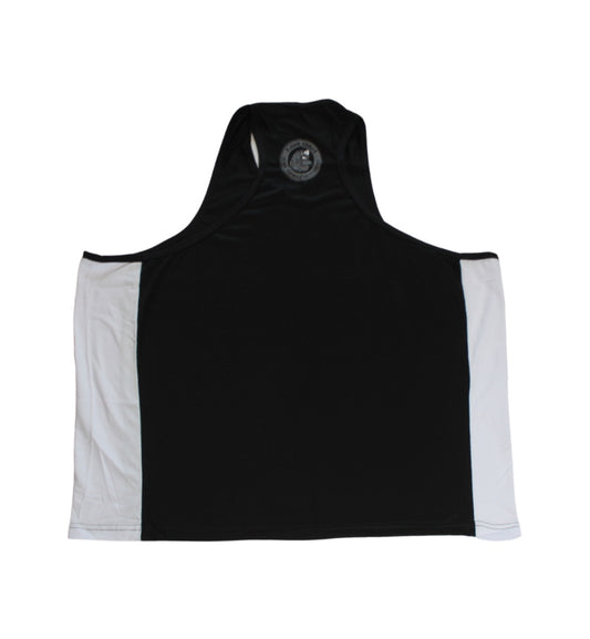 John Rhino Black/wihite Sleeveless Muscle T-shirt