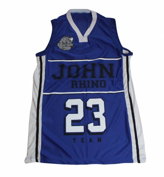 John Rhino Blue 23 Team Sleeveless Muscle T-shirt