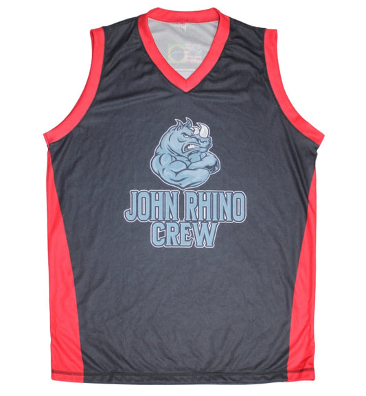 John Rhino Crew Gray Sleeveless Muscle T-shirt